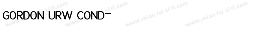 gordon urw cond字体转换